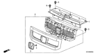 Diagram for Honda Element Grille - 75100-SCV-A51ZC