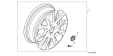 Diagram for Honda Fit Rims - 08W16-T5A-100A