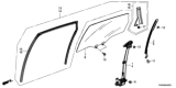 Diagram for 2018 Honda Clarity Fuel Cell Window Regulator - 72750-TRT-A01