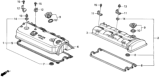 Diagram for 1994 Honda Prelude Valve Cover Gasket - 12341-PT2-000