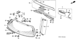 Diagram for Honda Civic Tailgate Lift Support - 74820-SR3-003