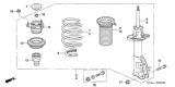 Diagram for Honda Coil Springs - 51406-SVB-A03