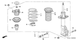 Diagram for 2009 Honda Civic Coil Springs - 51406-SVB-A03