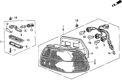 Diagram for 1996 Honda Del Sol Brake Light - 33500-SR2-A02