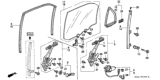 Diagram for 1997 Honda Civic Window Crank Handles - 72220-SH3-003ZL