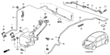 Diagram for 2008 Honda Fit Windshield Washer Nozzle - 76850-SLN-305