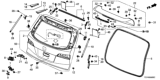 Diagram for 2016 Honda Pilot Tailgate Lock - 74800-TP6-A02