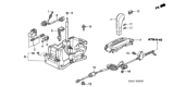 Diagram for 2001 Honda Civic Automatic Transmission Shift Levers - 54200-S5D-A81
