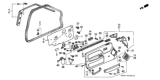 Diagram for Honda CRX Door Seal - 72321-SH3-A00