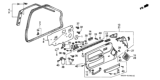 Diagram for 1988 Honda Civic Door Seal - 72321-SH3-A00