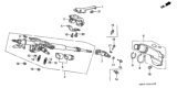 Diagram for 1992 Honda Accord Steering Column Cover - 53320-SM4-A80
