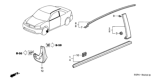 Diagram for 2004 Honda Civic Door Moldings - 72450-S5P-A00