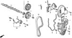 Diagram for 1996 Honda Civic Timing Belt - 14400-P2F-A01