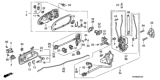 Diagram for 1994 Honda Accord Door Handle - 72125-SV4-003ZA