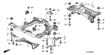 Diagram for Honda Rear Crossmember - 50300-SJC-A01