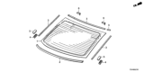 Diagram for Honda Accord Hybrid Windshield - 73211-T3V-A01