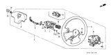 Diagram for Honda CRX Steering Column Cover - 78518-SH3-A02ZA