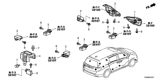 Diagram for 2018 Honda Odyssey Air Bag Sensor - 77930-THR-B11