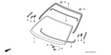 Diagram for 2000 Honda Civic Windshield - 73111-S00-A10