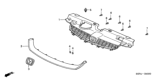 Diagram for 2004 Honda Civic Grille - 71121-S5P-A02