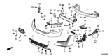 Diagram for Honda Clarity Electric Grille - 71110-TRV-A50