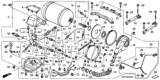 Diagram for 2007 Honda Civic Fuel Tank Strap - 17522-S5W-000