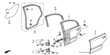 Diagram for 1997 Honda CR-V Door Check - 72840-S04-003