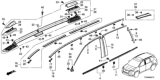 Diagram for Honda Ridgeline Door Moldings - 72430-TG7-A01
