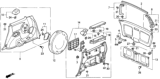 Diagram for 1995 Honda Odyssey Cup Holder - 84611-SX0-000ZA