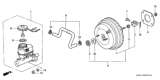 Diagram for Honda Prelude Brake Booster Vacuum Hose - 46402-S30-A01