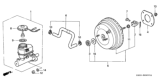 Diagram for Honda Prelude Brake Booster - 46400-S30-A52