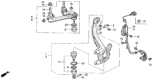 Diagram for Honda Accord Steering Knuckle - 51210-SM4-J02