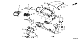 Diagram for 2021 Honda Clarity Fuel Cell Steering Column Cover - 77350-TRT-003ZA