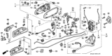 Diagram for 2001 Honda Prelude Rear Door Striker - 72135-SR3-003