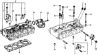 Diagram for 1976 Honda Civic Cylinder Head Gasket - 12251-657-325