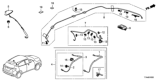 Diagram for 2020 Honda HR-V Antenna Mast - 39150-T7W-A01YB