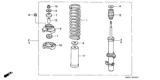 Diagram for 1991 Honda Accord Shock Absorber - 51602-SM5-A02