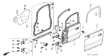 Diagram for 1998 Honda Odyssey Door Check - 72340-SX0-003
