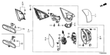 Diagram for Honda HR-V Car Mirror - 76258-T7W-A71