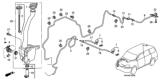 Diagram for 2008 Honda Pilot Windshield Washer Nozzle - 76810-S9V-A21ZJ