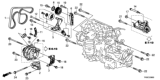 Diagram for 2013 Honda Civic Alternator Bracket - 31113-R1A-A00