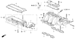 Diagram for 1997 Honda Accord Intake Manifold Gasket - 17105-P0G-A02