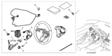 Diagram for Honda Steering Wheel - 08U97-TVA-110A