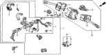 Diagram for Honda CRX Headlight Switch - 35255-SH3-A03