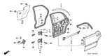 Diagram for 1998 Honda CR-V Door Hinge - 67950-SM4-901ZZ