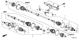 Diagram for 2012 Honda Civic CV Joint - 44310-TR0-A01