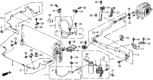 Diagram for 1989 Honda Prelude A/C Hose - 80310-SF1-A14