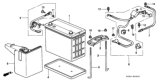 Diagram for 2000 Honda Civic Battery Cable - 32410-S04-A12