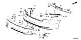 Diagram for Honda Accord Bumper - 71501-T2F-A50ZZ