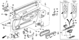 Diagram for 1994 Honda Accord Power Window Switch - 35750-SV4-A11
